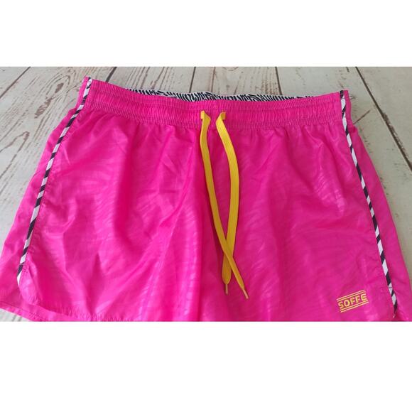 Soffe Zebra Print Hot Pink Shorts 90s Y2K Juniors Size M (CL) - Picture 4 of 6